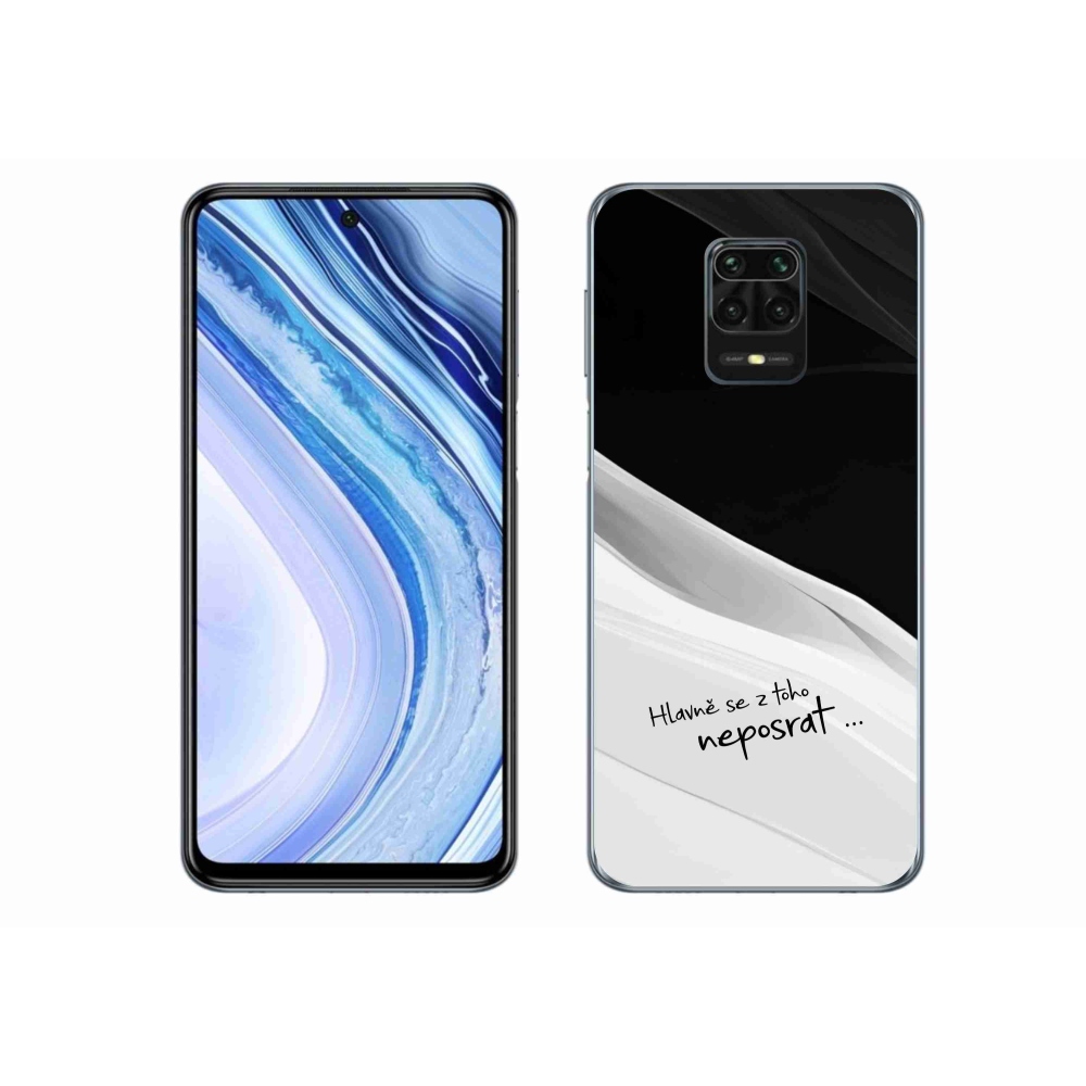 Gél borító mmCase a Xiaomi Redmi Note 9S-hez - vicces szöveg 13 fehér és fekete háttérrel