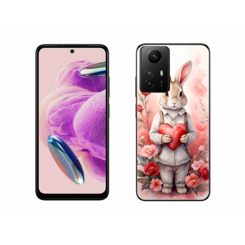 Gél borítás mmCase a Xiaomi Redmi Note 12S-hez - nyúl szívvel