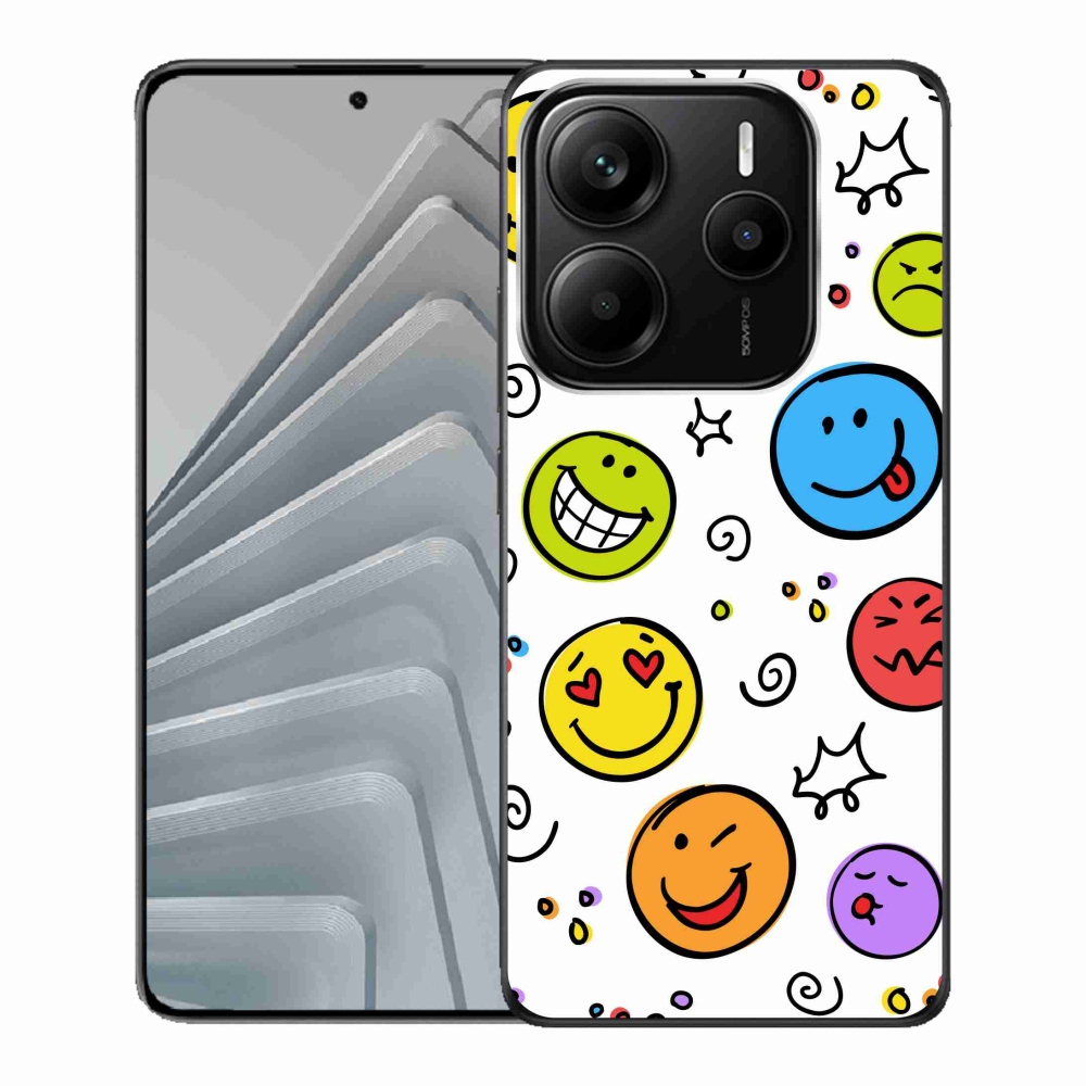 Gél borítás mmCase a Xiaomi Redmi Note 14 5G számára - smiley-k