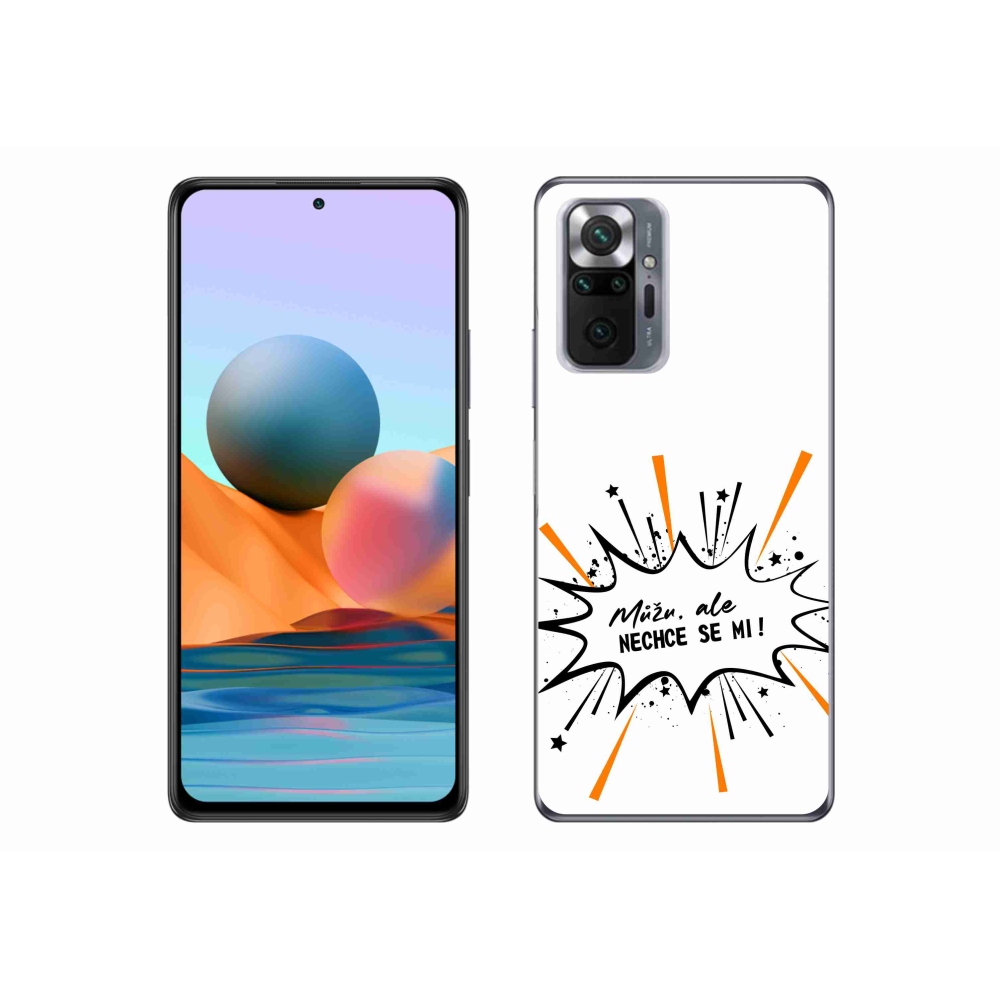 Gél borító mmCase a Xiaomi Redmi Note 10 Pro készülékhez - vicces szöveg 11 fehér háttérrel