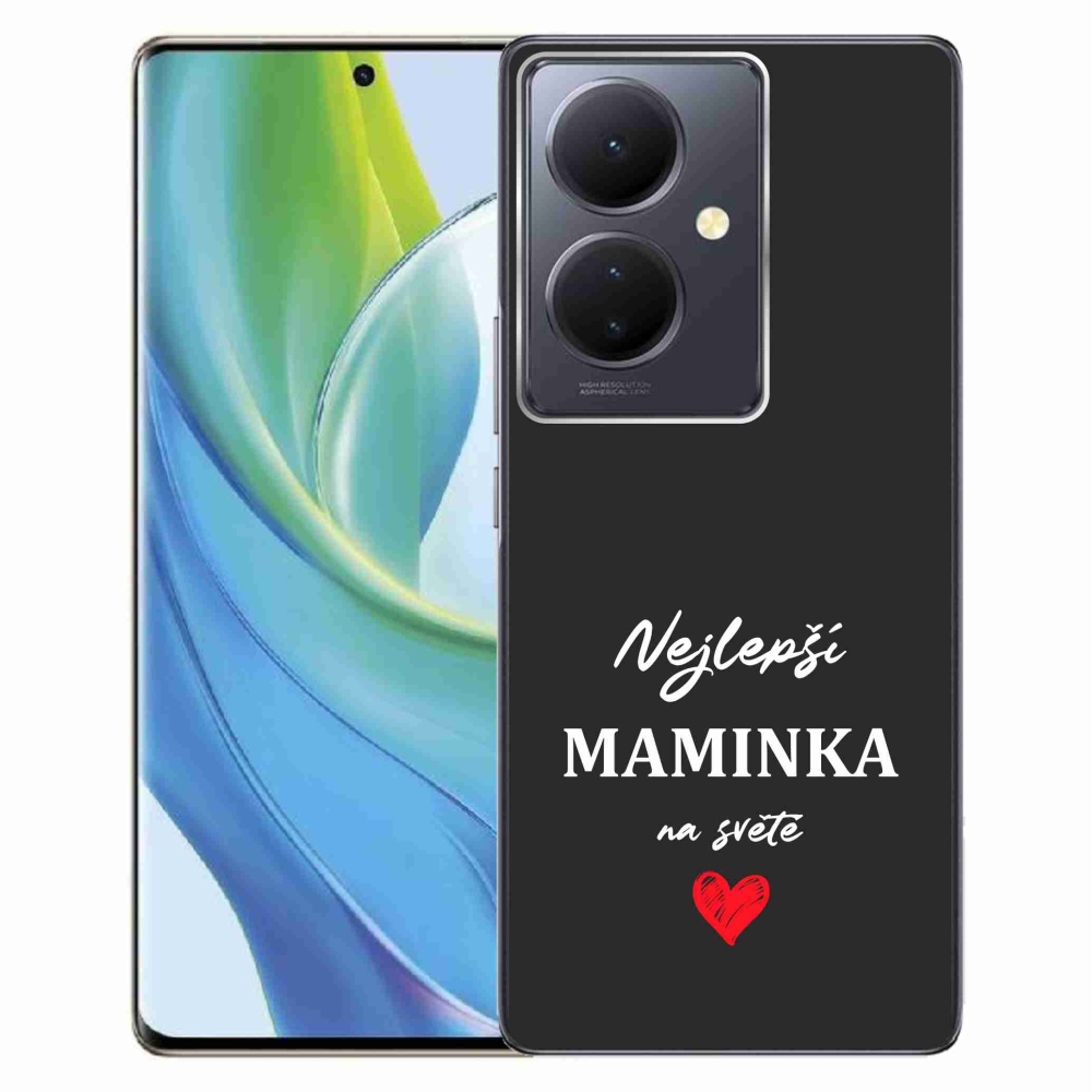 Gélburkolat mmCase a Vivo V29 Lite 5G-n - legjobb anya 1 fekete háttérrel