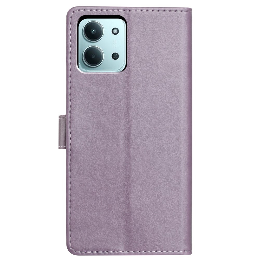 Rögös könyv tok Xiaomi Redmi 15C 4G (171mm)/Poco C85 4G (171mm) - lila