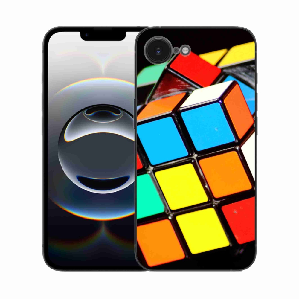 Zselés borítás mmCase iPhone 16e készülékhez - Rubik-kocka