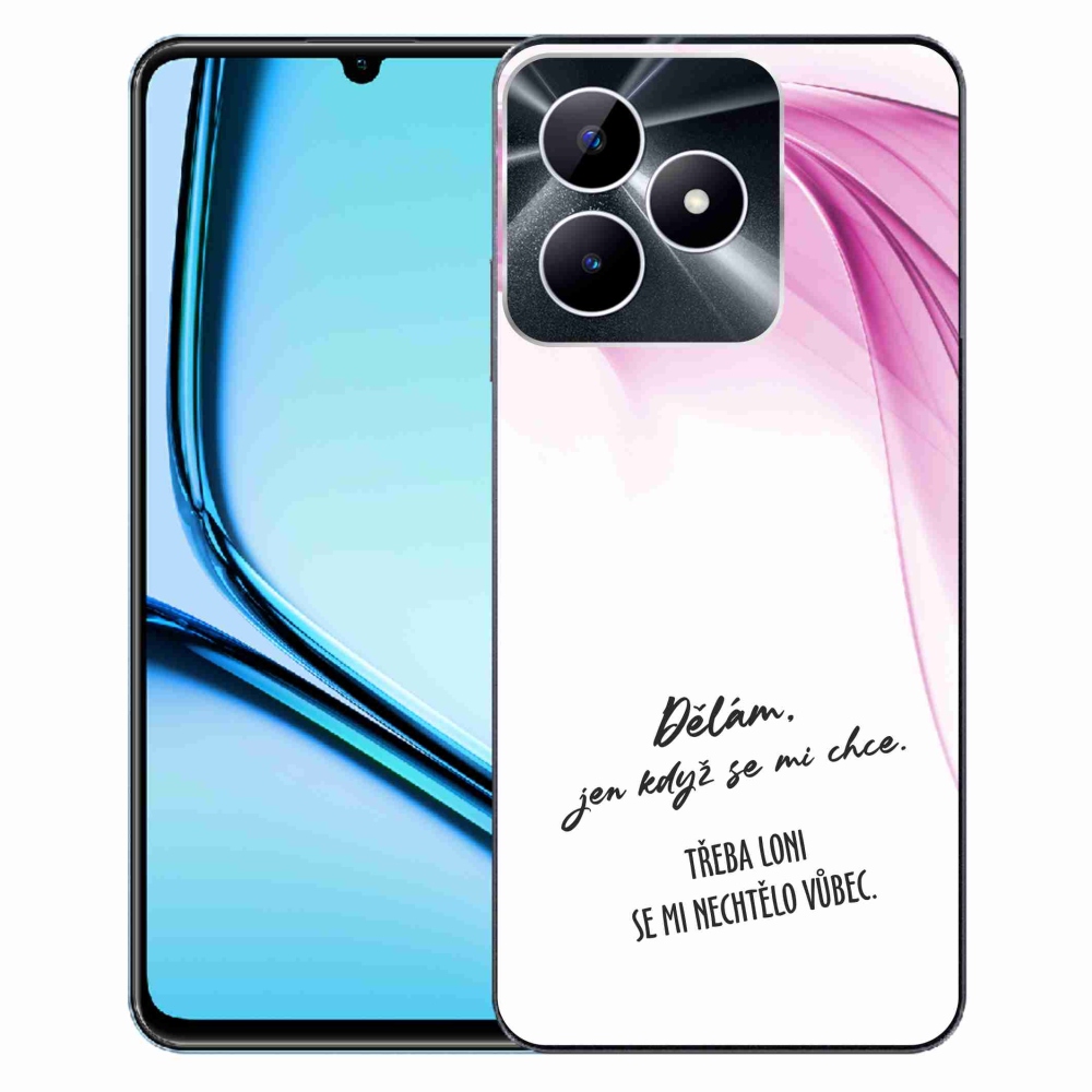 Gél borító mmCase a Realme Note 50 készülékhez - vicces szöveg 12 fehér háttér