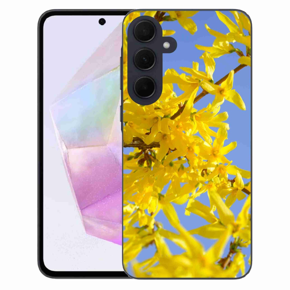 Gél borítás mmCase Samsung Galaxy A35 5G - sárga virágok