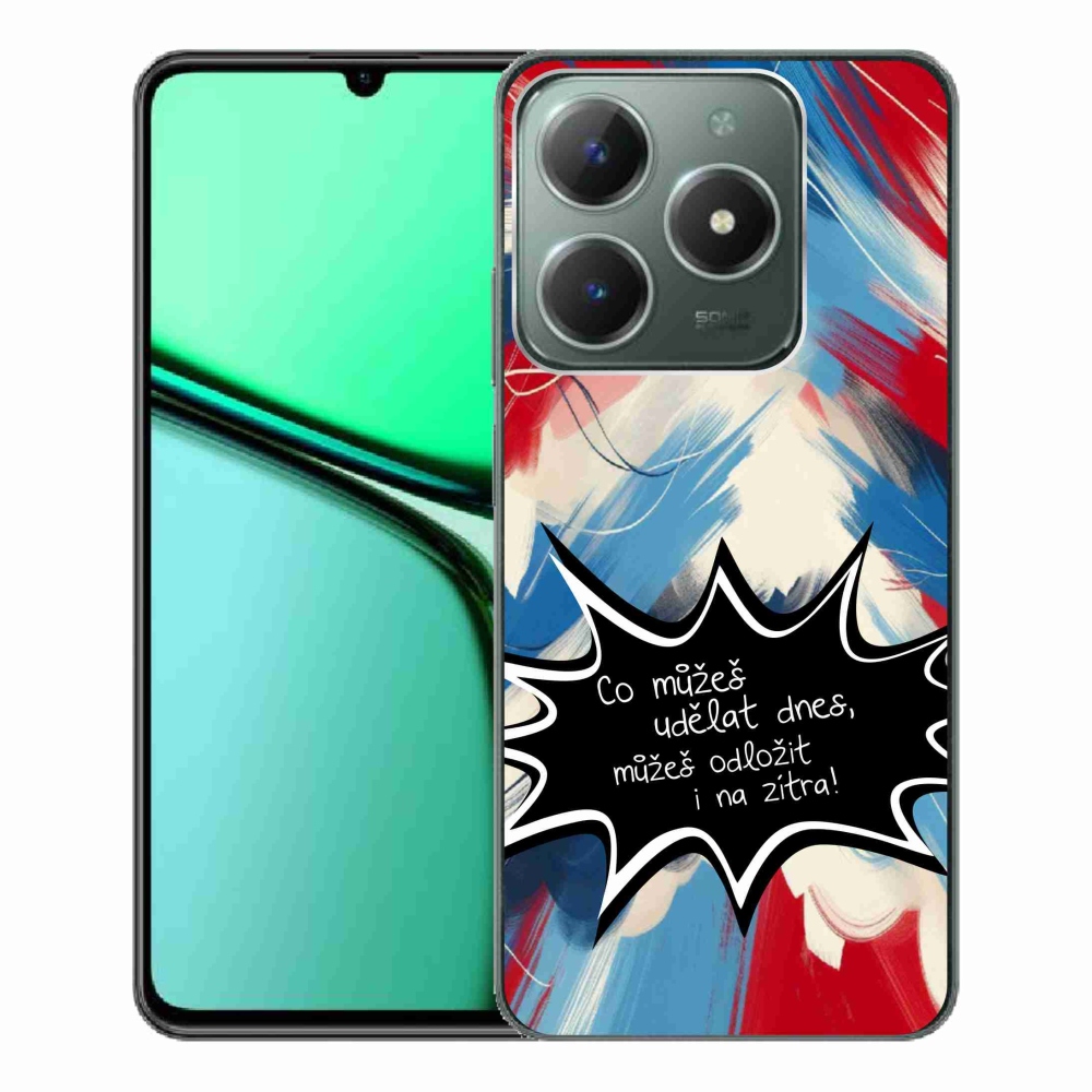 Gél borító mmCase a Realme C61 készülékhez - vicces szöveg 9 fekete háttér