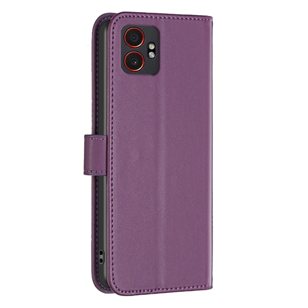 BNF könyvtáska Samsung Galaxy Xcover 7 Pro készülékhez - sötétlila