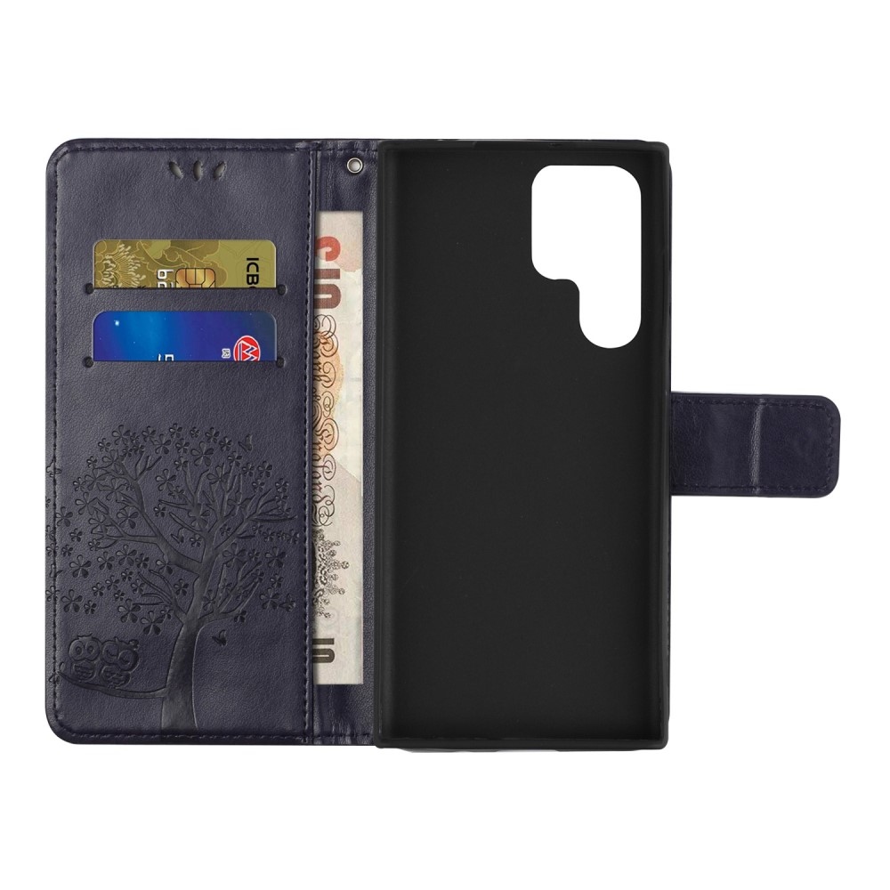 Fa könyv tok Samsung Galaxy S24 Ultra készülékhez - sötét lila