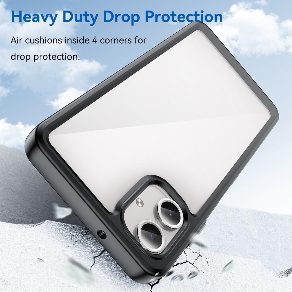 Gél tok fix hátlappal Samsung Galaxy A06 4G készülékhez - fekete