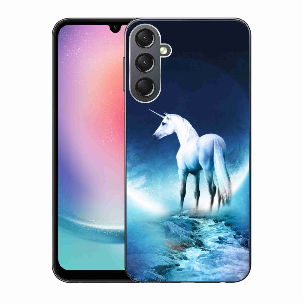 Zselés borítás mmCase Samsung Galaxy A24 készülékhez - fehér egyszarvú