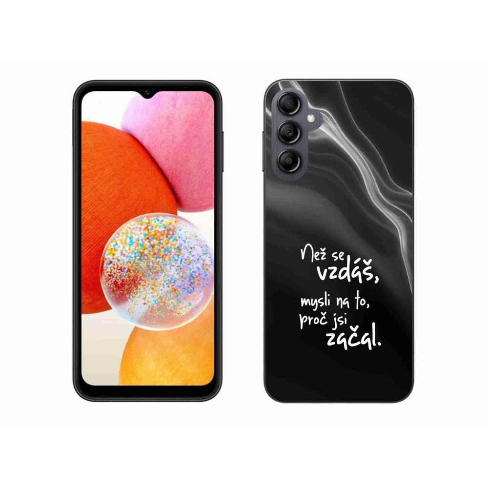 Gél borítás mmCase Samsung Galaxy A14 4G/5G - idézet 2 fekete háttér