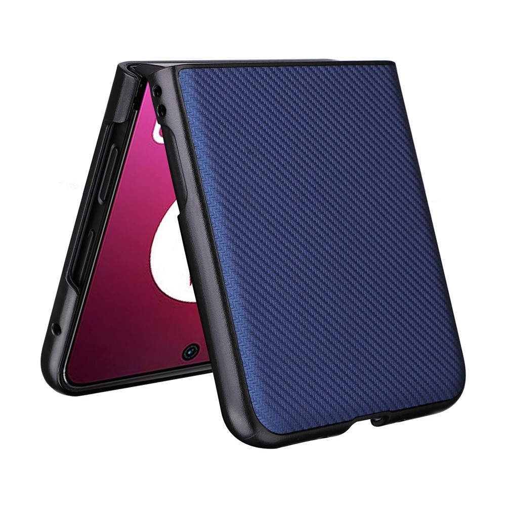 Textúrás műanyag borítás műbőrrel a Motorola Razr 40 Ultra 5G készülékre - kék