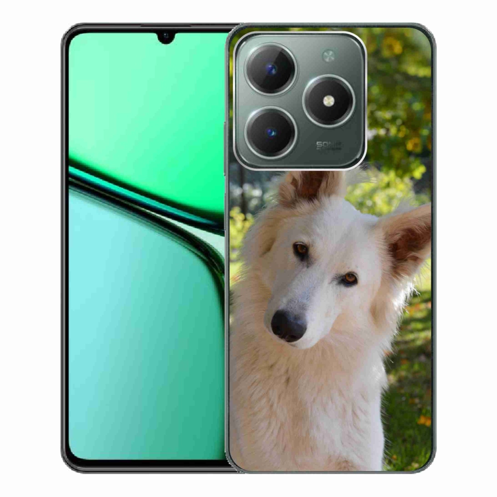 Gél borítás mmCase a Realme C61 készülékhez - Fehér svájci juhász 1