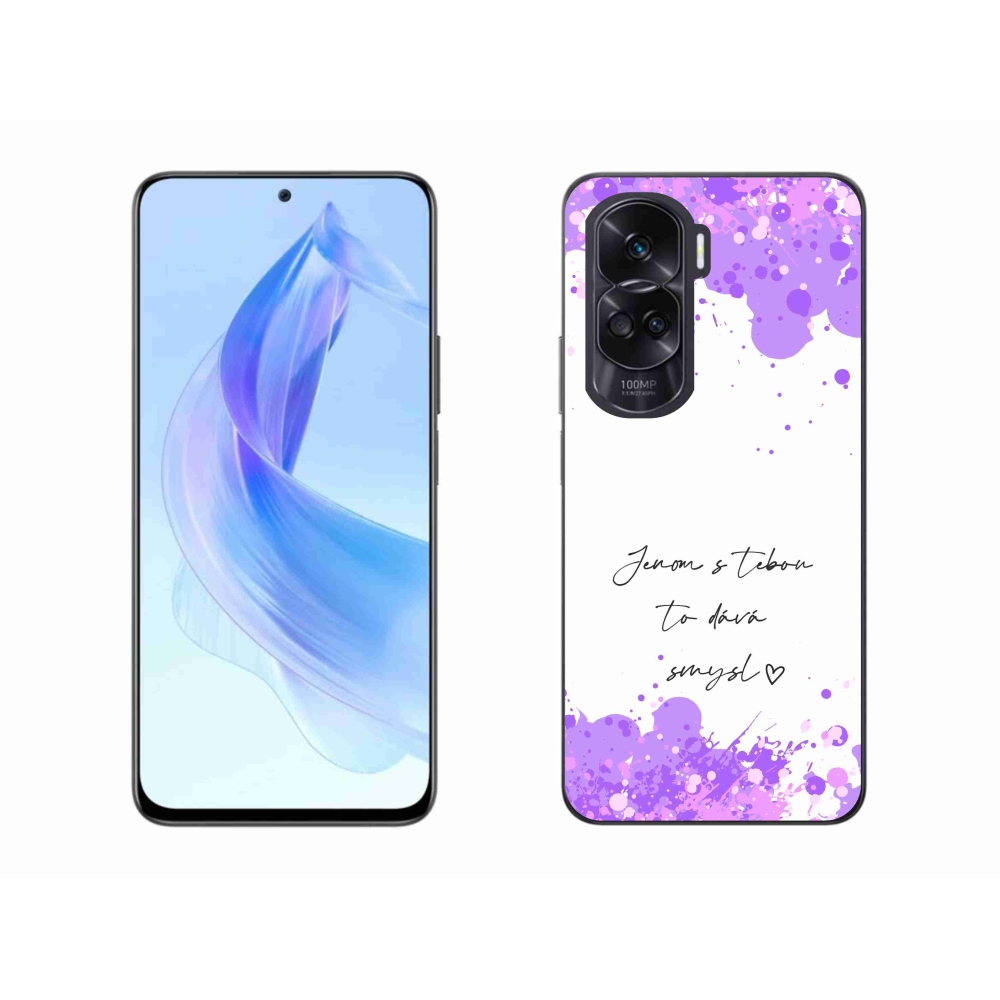 Gél borító mmCase a Honor 90 Lite-hoz - szerelmes szöveg fehér háttérrel