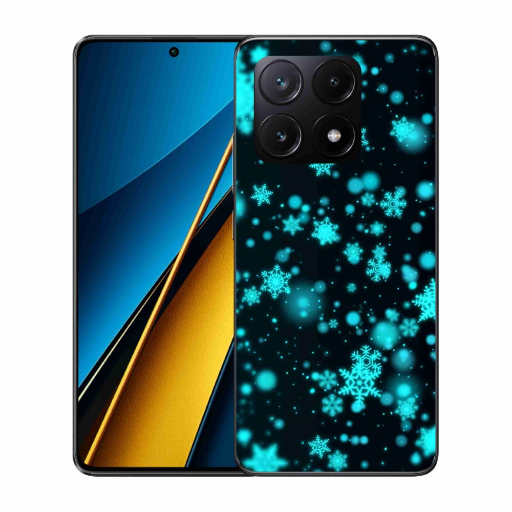 Gél borítás mmCase a Xiaomi Poco X6 Pro 5G-hez - hópelyhek 1