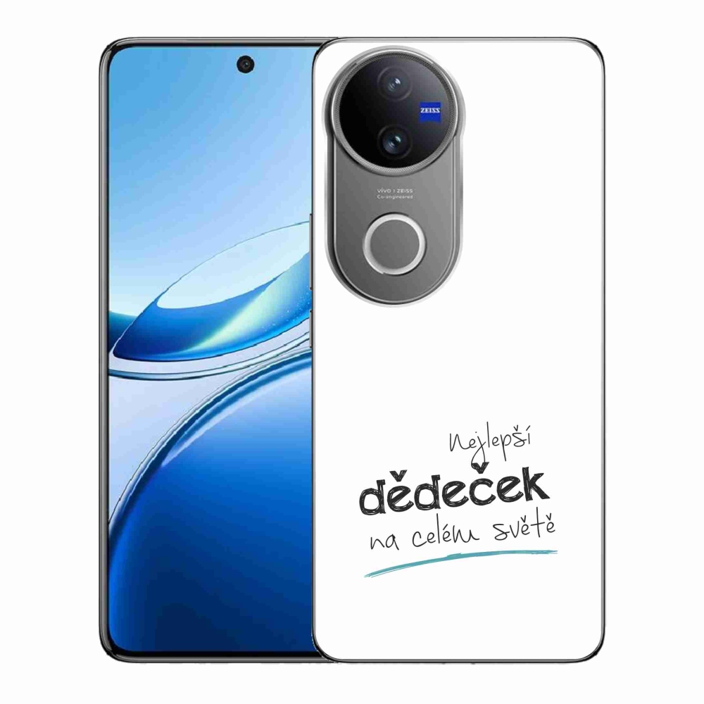 Gélburkolat mmCase a Vivo V50 5G-n - a legjobb nagypapa 3 fehér háttérrel
