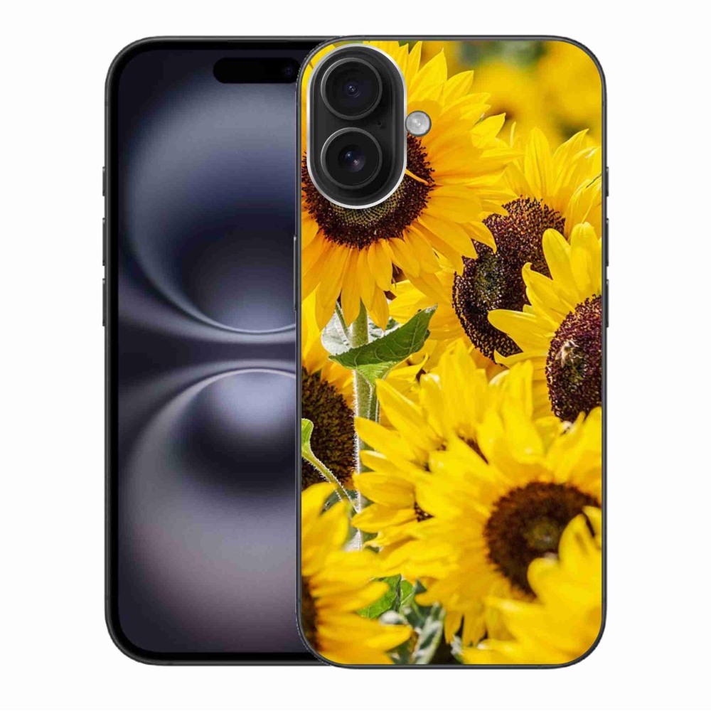 Zselés borítás mmCase iPhone 16 Plus készülékhez - Napraforgó