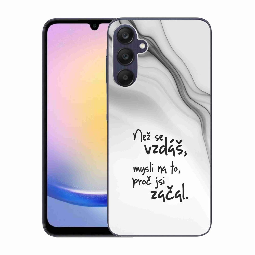 Gél borító mmCase Samsung Galaxy A25 5G - idézet 2 fehér háttér