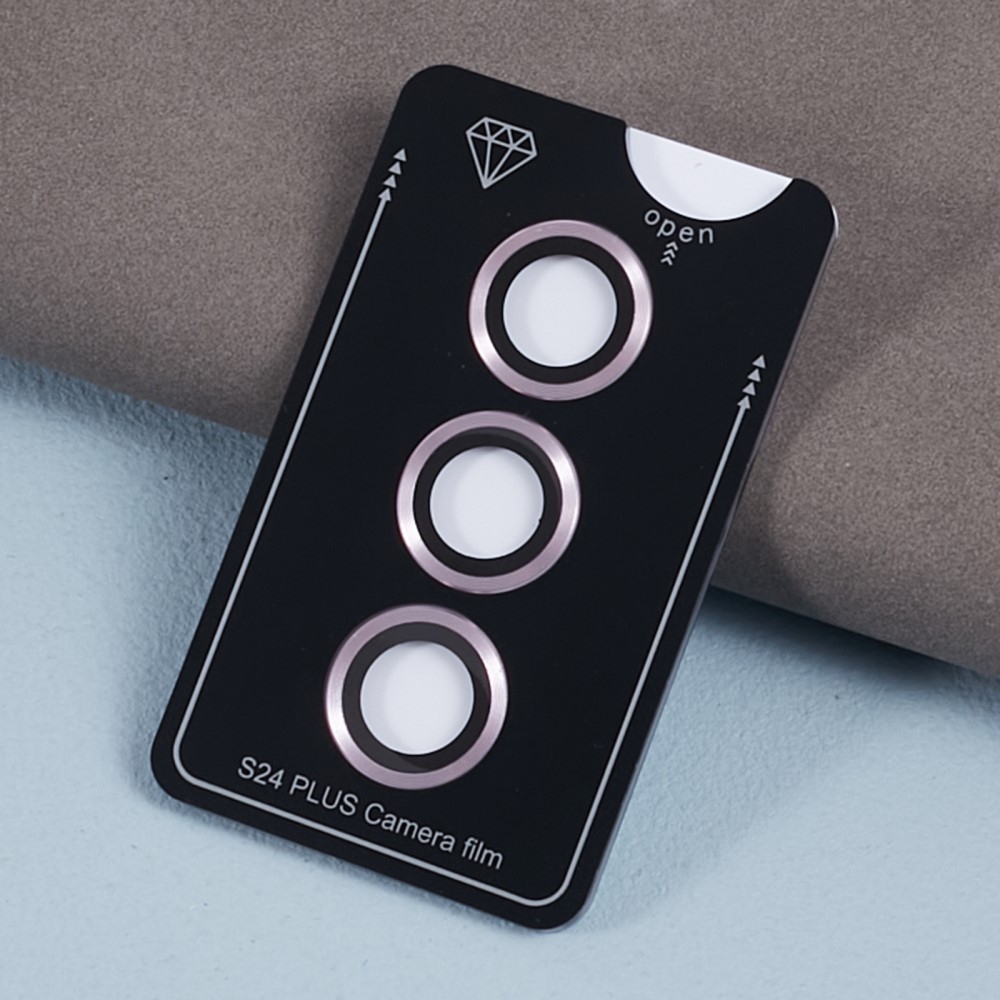 Fém kamera lencse üveg Samsung Galaxy S24+ (különálló üveg) - rózsaszín