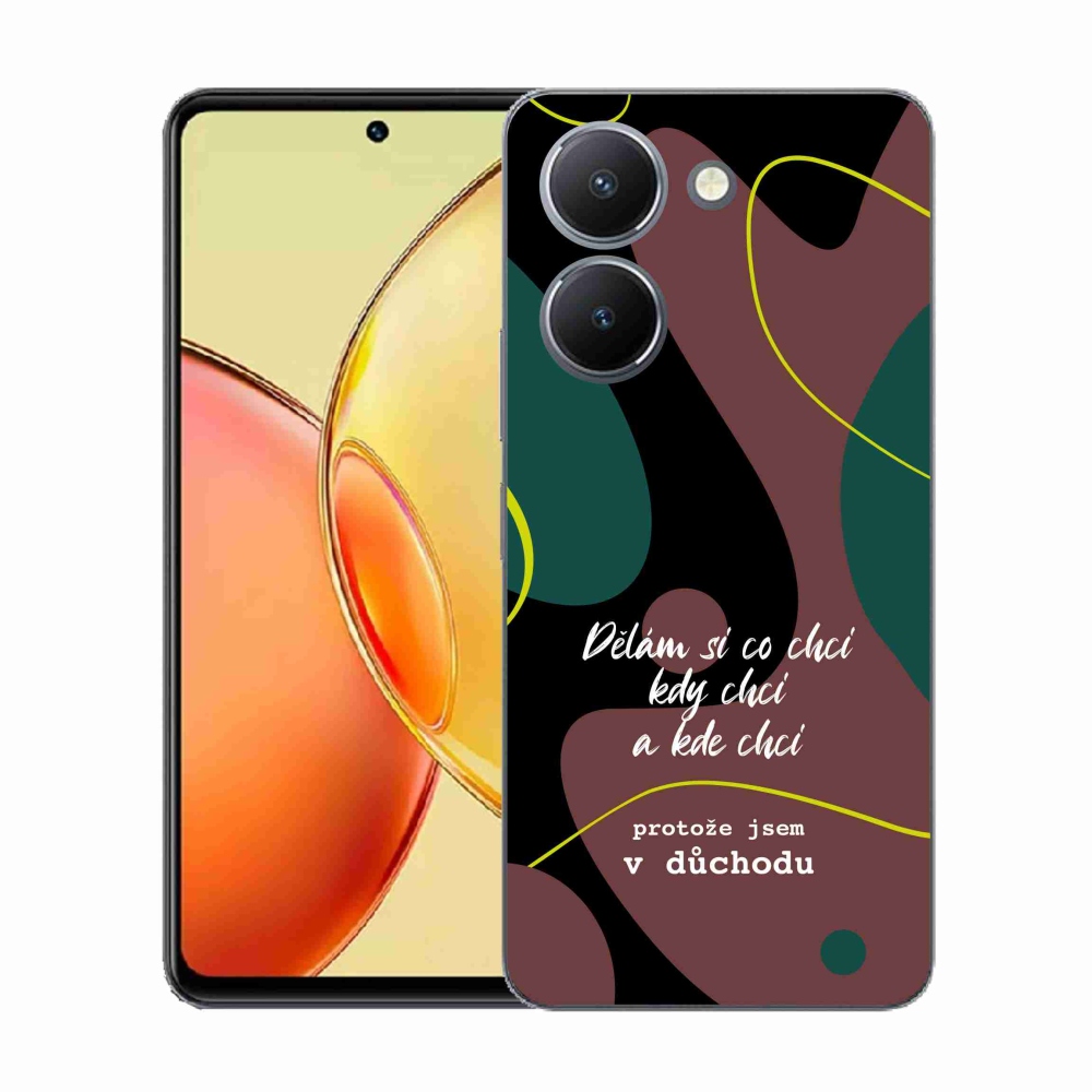 Gél borító mmCase a Vivo Y36-hoz - vicces szöveg 10 fekete háttér