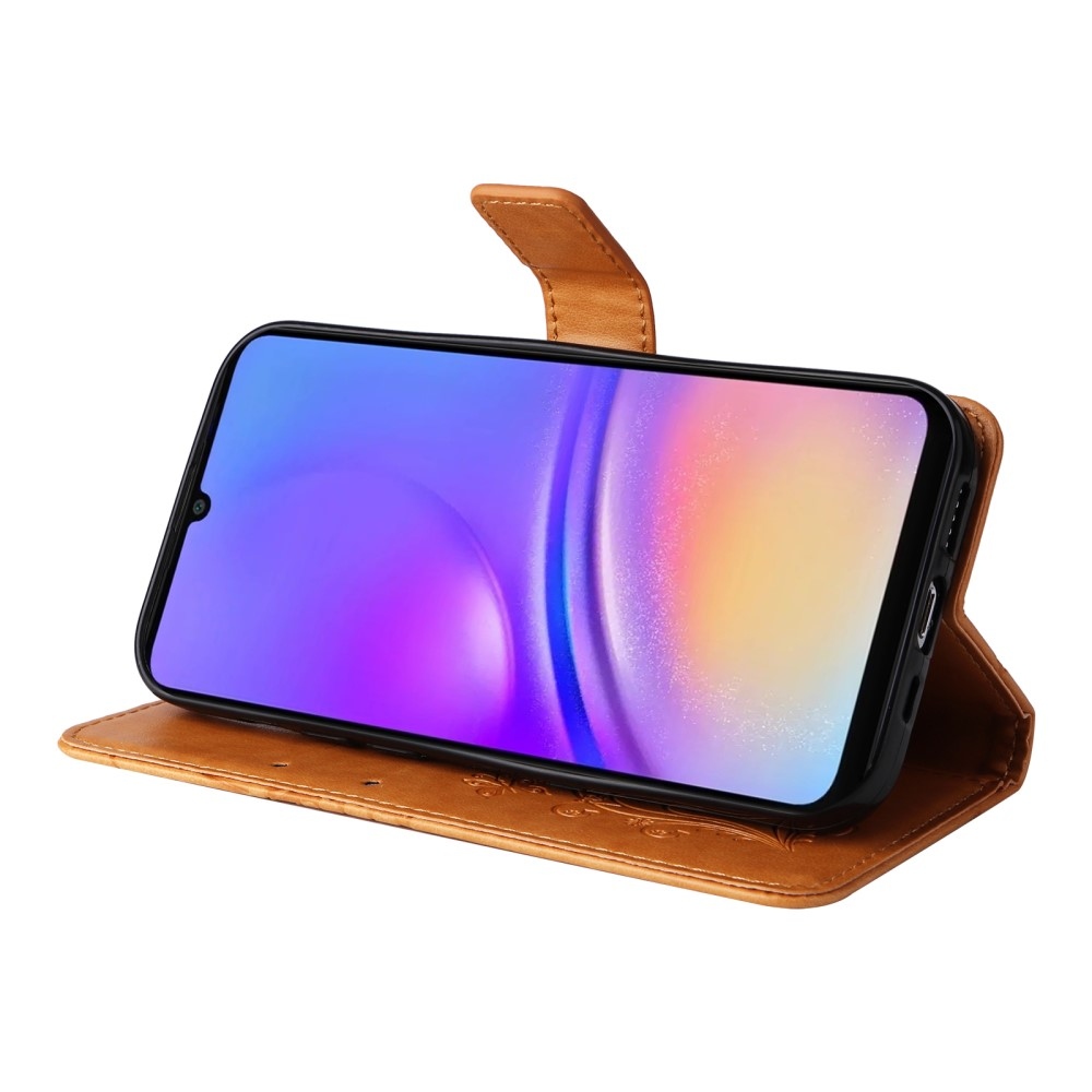 Nagy pillangó könyv tok Samsung Galaxy A06 4G készülékhez - sárga