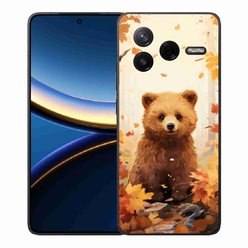 Gél borítás mmCase a Xiaomi Poco F7 Pro számára - medve az erdőben