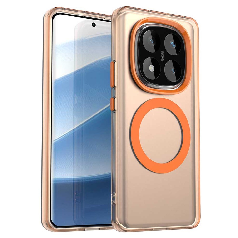 Candy zselés tok MagSafe-val Xiaomi Redmi Note 14 Pro - narancssárga