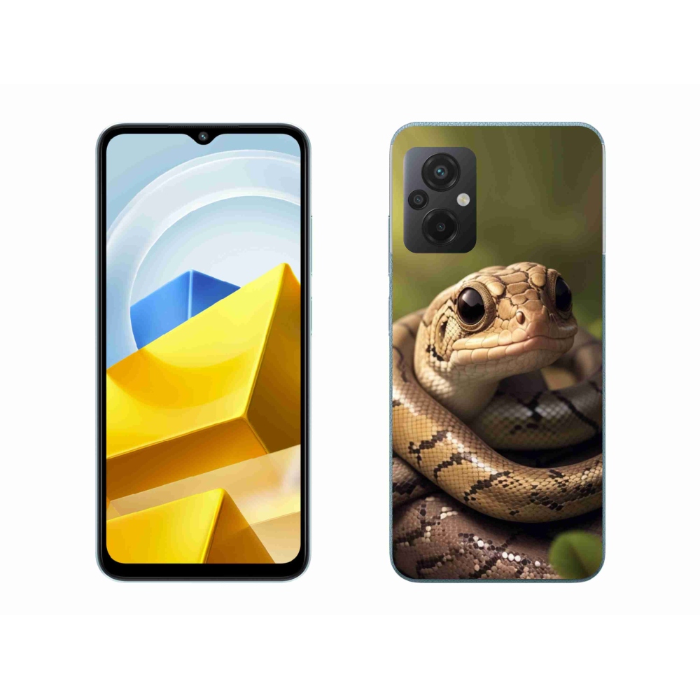 Gél borító mmCase a Xiaomi Poco M5 4G-hez - kígyó 1