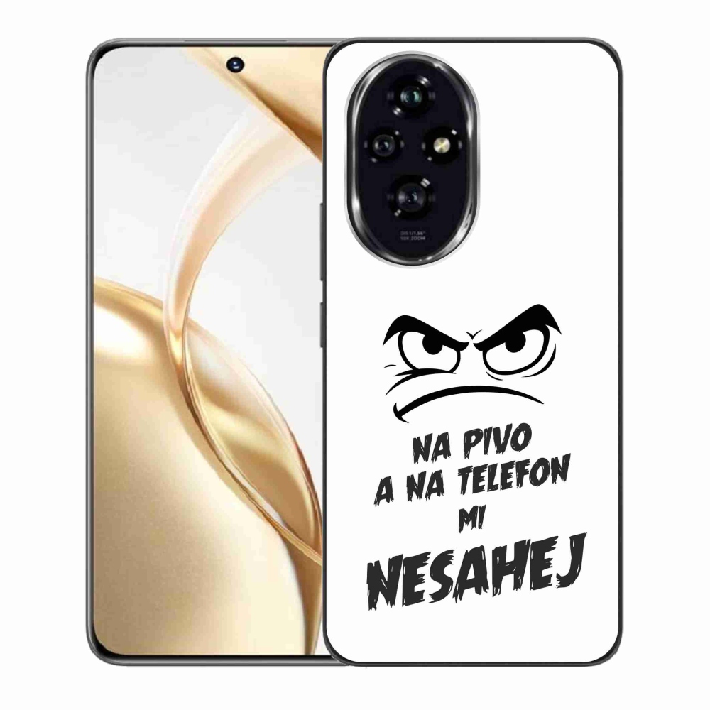 Zselés borító mmCase a Honor 200 5G számára - sör motívum 2 fehér háttér