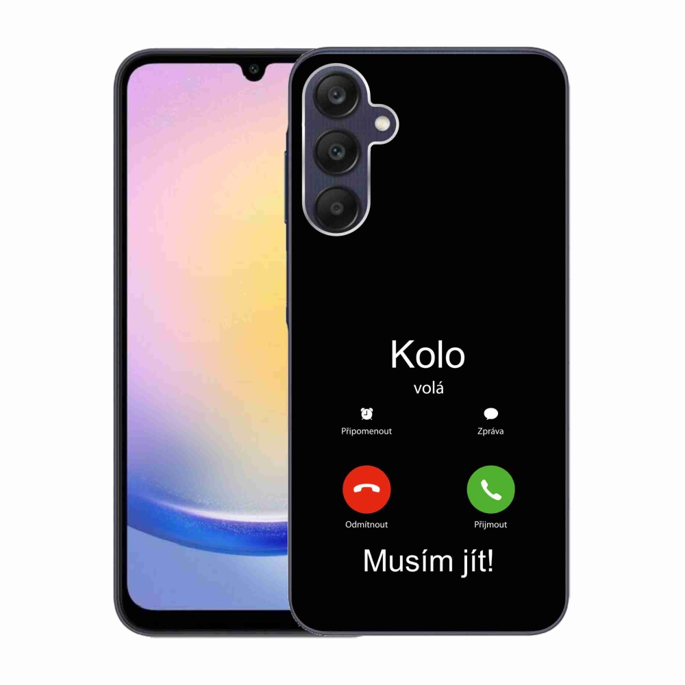 Gél borító mmCase Samsung Galaxy A25 5G - kerek hívások fekete háttérrel