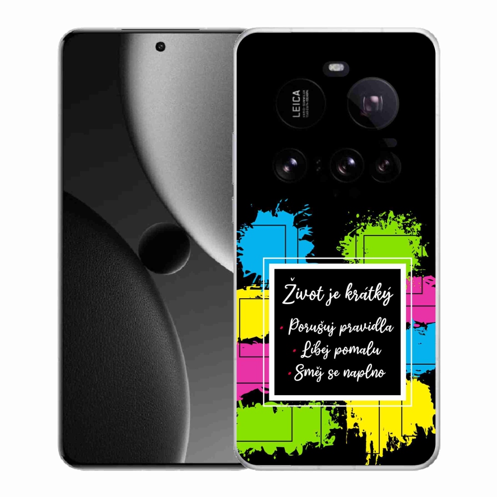 Gél borítás mmCase a Xiaomi 15 Ultra - Idézet 5 fekete háttérrel