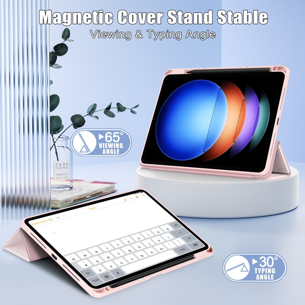 Ügyes záró tablet tok Xiaomi Pad 6S Pro - rózsaszín