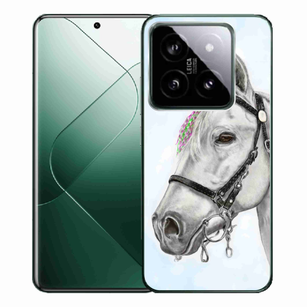 Gél borítás mmCase a Xiaomi 14 Pro-hoz - fehér ló 1