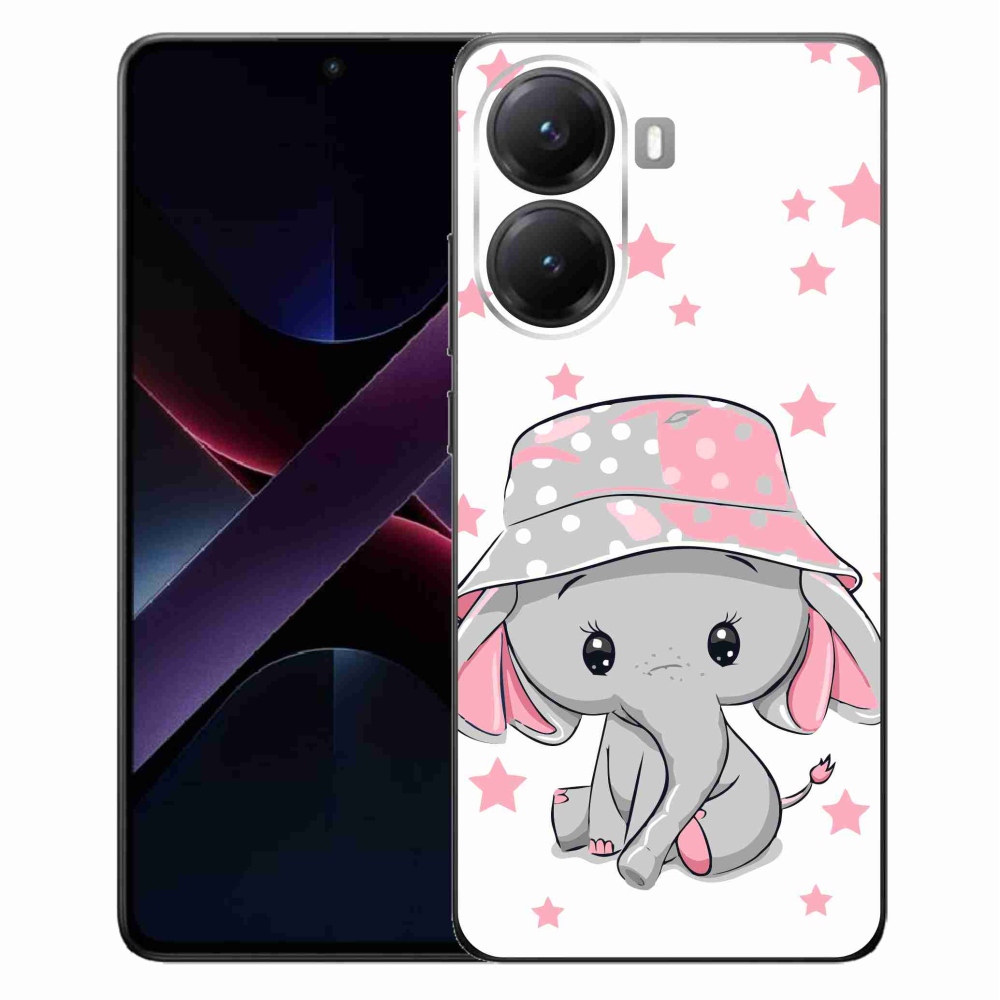 Gél borítás mmCase a Xiaomi Poco X7 Pro 5G számára - rózsaszín elefánt