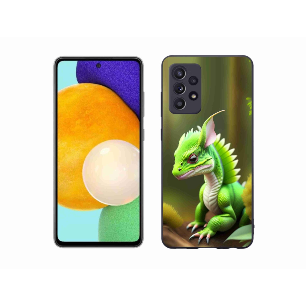 Zselés borítás mmCase Samsung Galaxy A52/A52 5G - zöld sárkány