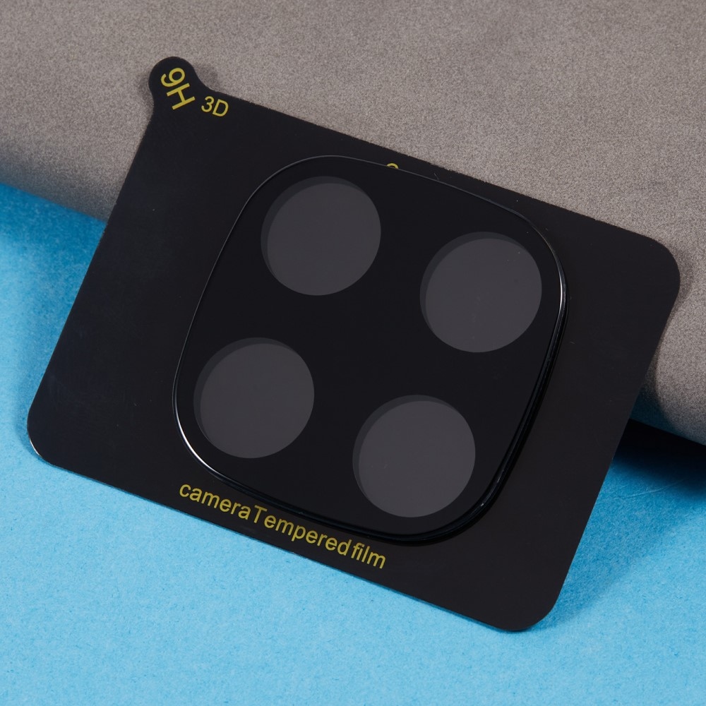 Selyemüveg kamera lencse a Xiaomi Redmi Note 14 Pro 5G/Poco X7 5G kamerán - fekete