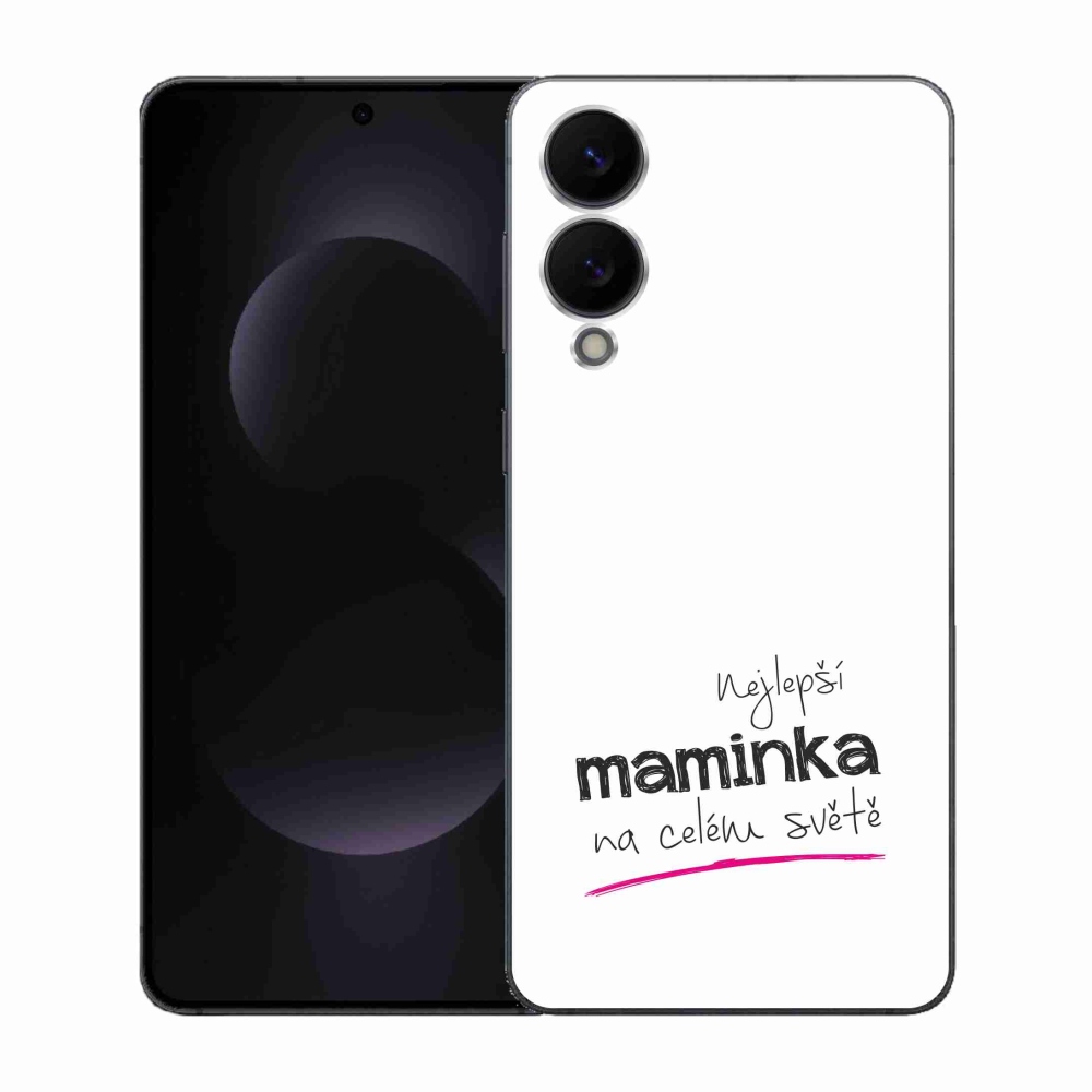 Gél borító mmCase Samsung Galaxy S25 Edge - legjobb anya 4 fehér háttérrel