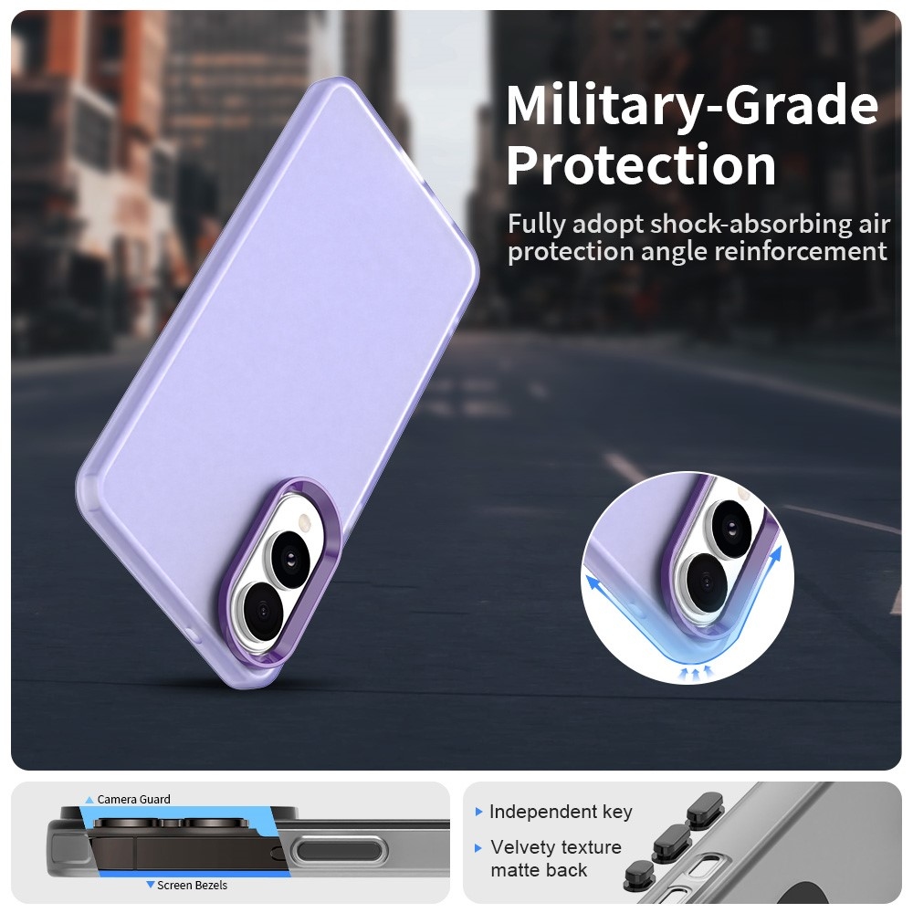 Candys matt zselés tok Samsung Galaxy S25 Edge készülékhez - lila