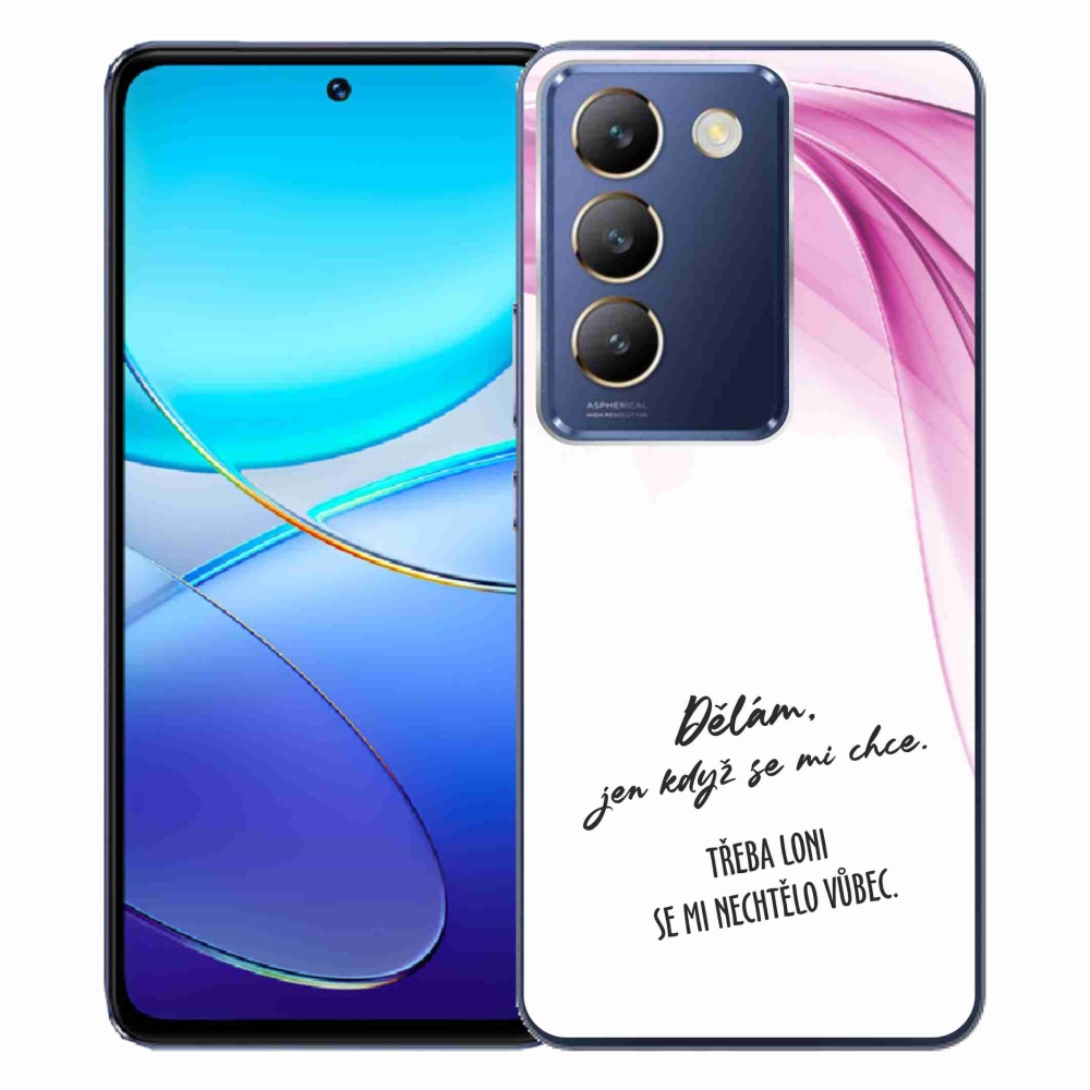 Gél borító mmCase Vivo V40 SE 4G/5G - vicces szöveg 12 fehér háttérrel