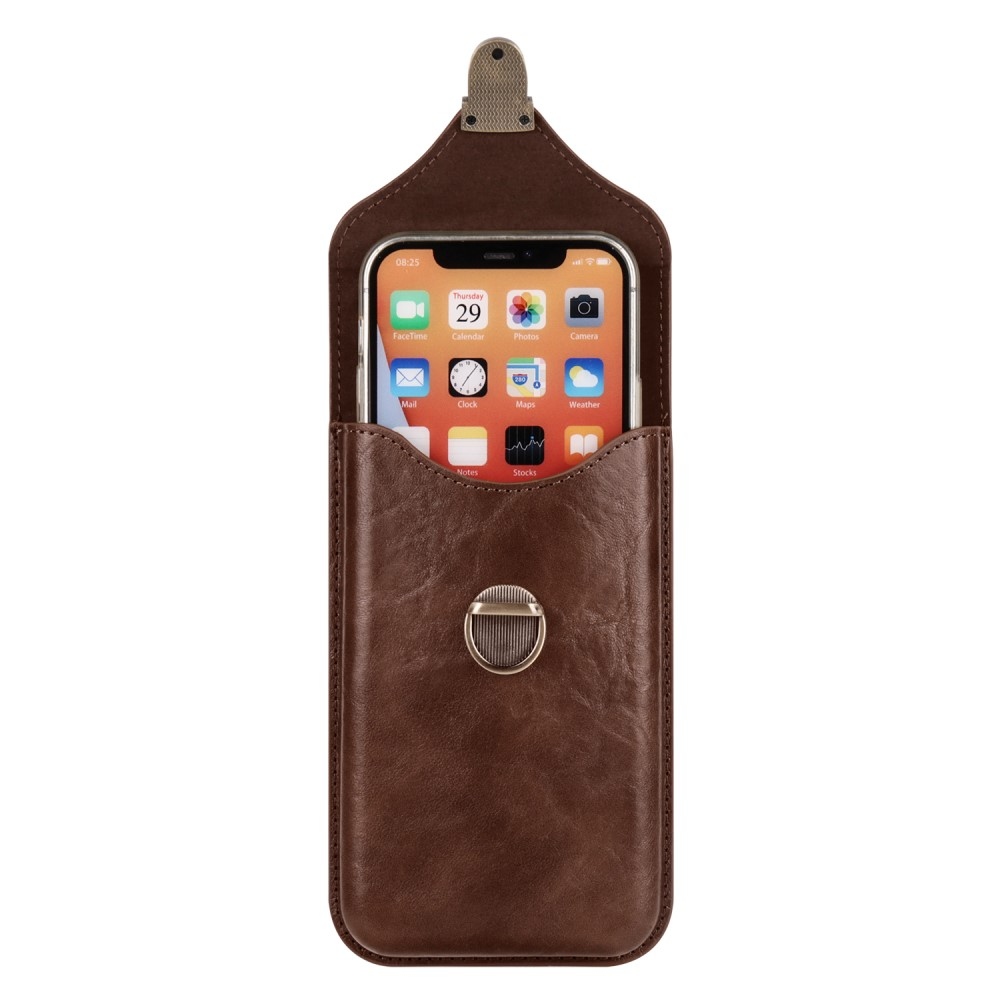 Univerzális övtáska 6,7 hüvelykig terjedő telefonokhoz - barna színű
