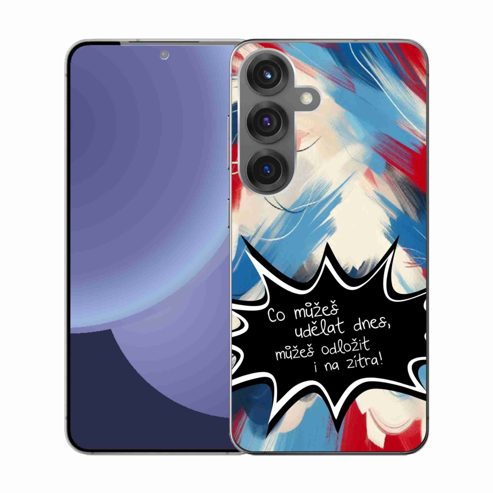 Gél borító mmCase Samsung Galaxy S25 készülékhez - vicces szöveg 9 fekete háttér