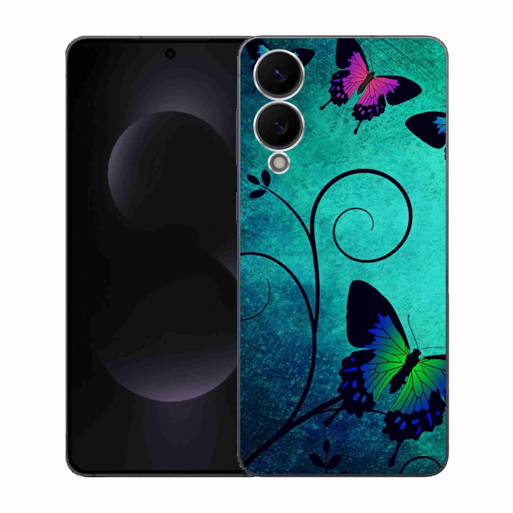 Gél borítás mmCase Samsung Galaxy S25 Edge készülékhez - színes pillangók