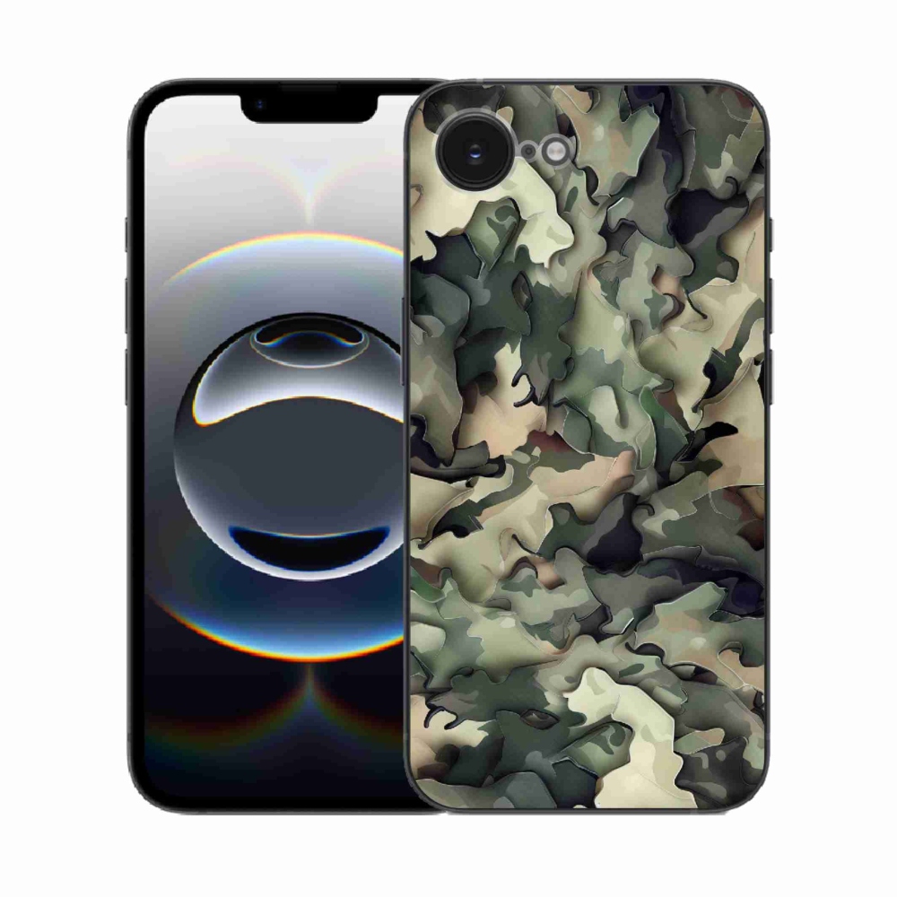 Zselés borítás mmCase iPhone 16e készülékhez - terepszínű minta 9