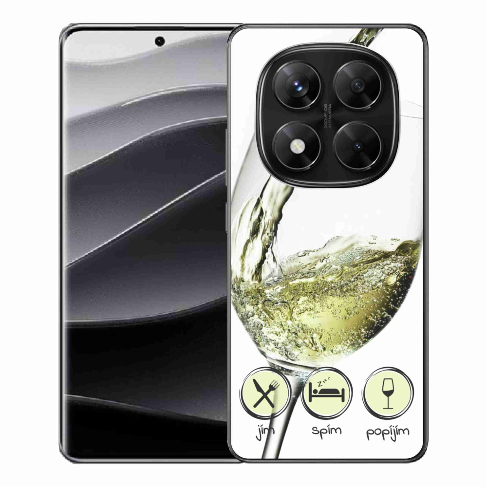 Gél borítás mmCase a Xiaomi Redmi Note 14 Pro 5G/Poco X7 5G számára - borospohár fehér