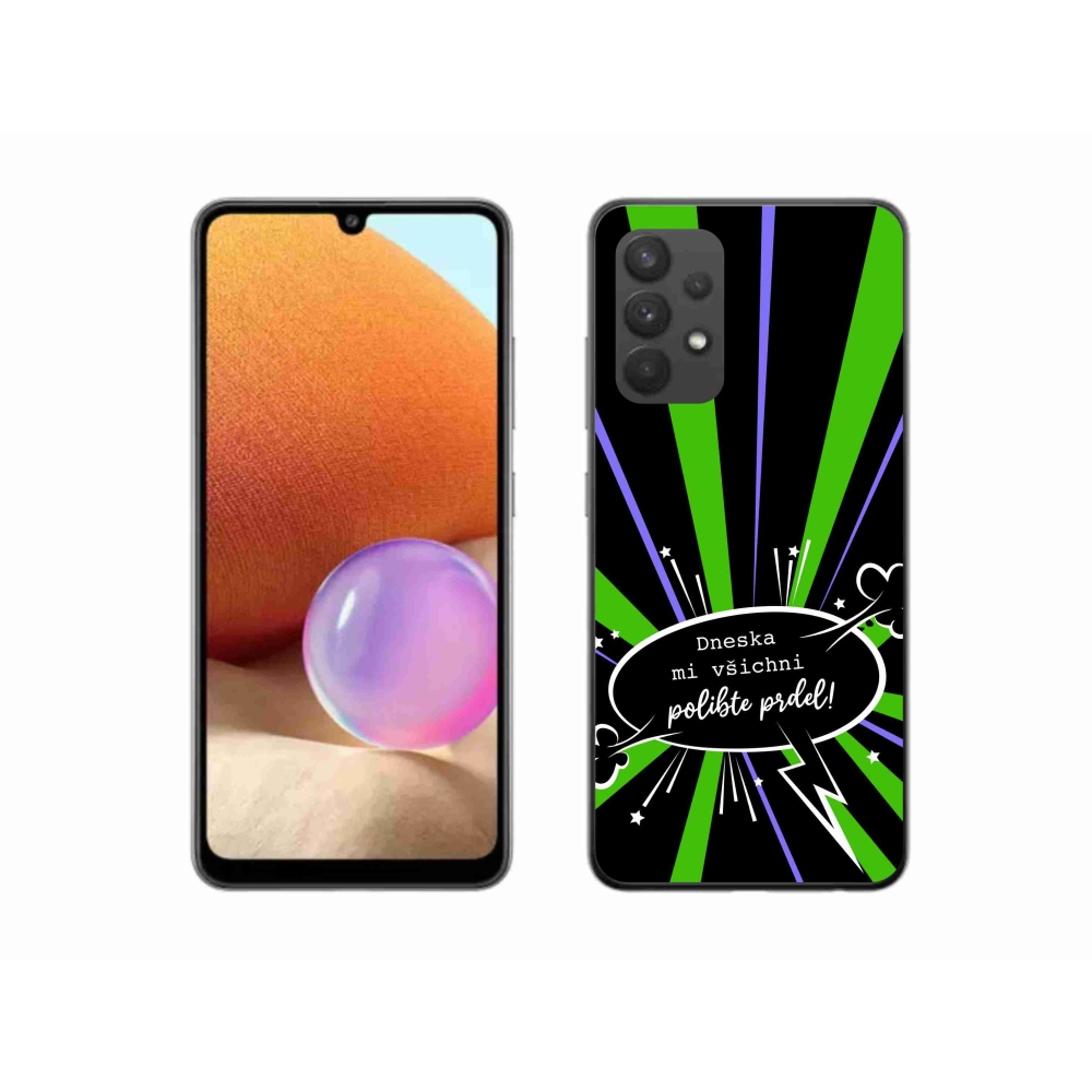 Gél borító mmCase Samsung Galaxy A32 4G - vicces szöveg 15 fekete háttér