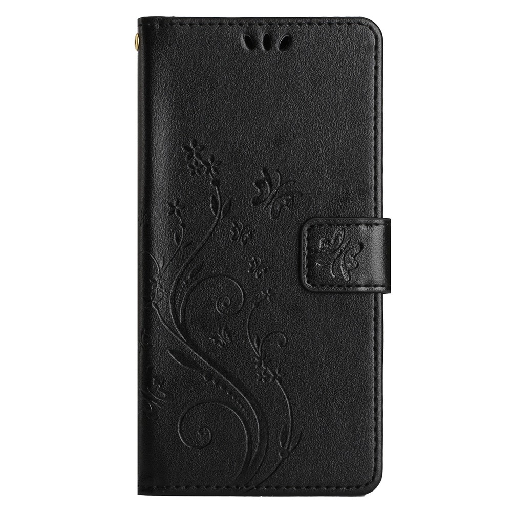 Virágok könyv tok Samsung Galaxy S23 FE készülékhez - fekete