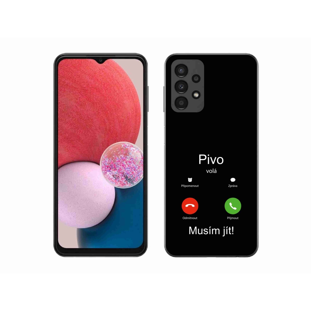 Gél borítás mmCase Samsung Galaxy A13 4G - sör hívások fekete háttérrel