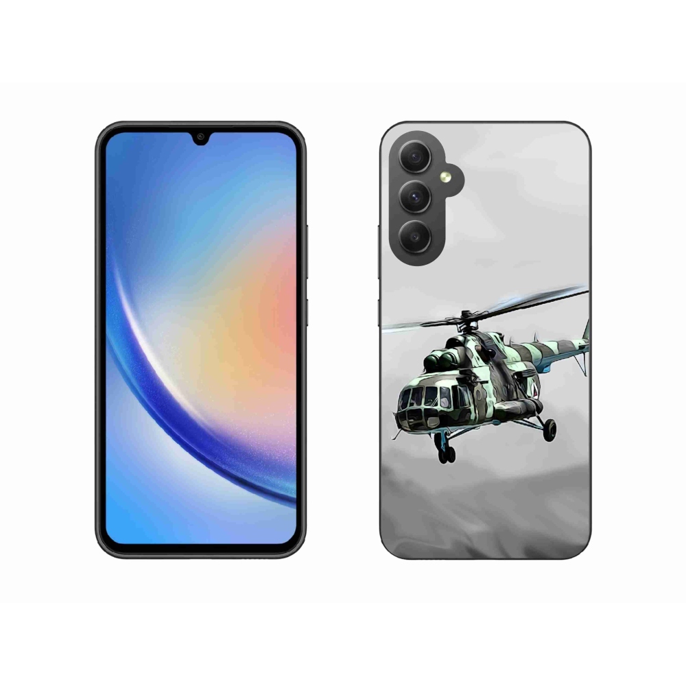 Gél borítás mmCase Samsung Galaxy A34 5G - katonai helikopterhez