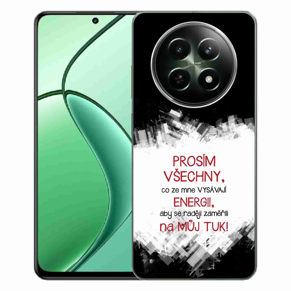 Gél borító mmCase a Realme 12 5G/12x 5G - vicces szöveg 1 piros