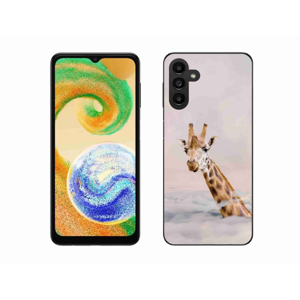 Zselés borítás mmCase Samsung Galaxy A04s (164.7x76.7x9.1mm) - zsiráf a felhőkben